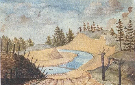 MĀRUPĪTE pie Rīgas pēc plūdiem, tagad Arkādijas parks - 1793.g. Broce